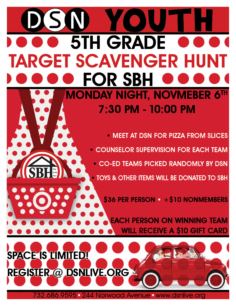 5th Grade Target Scavenger Hunt for SBH